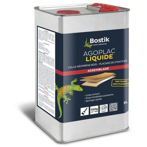 Bostik - Colle néoprène liquide agoplac 5L ambré pour support rigide séchage rapide