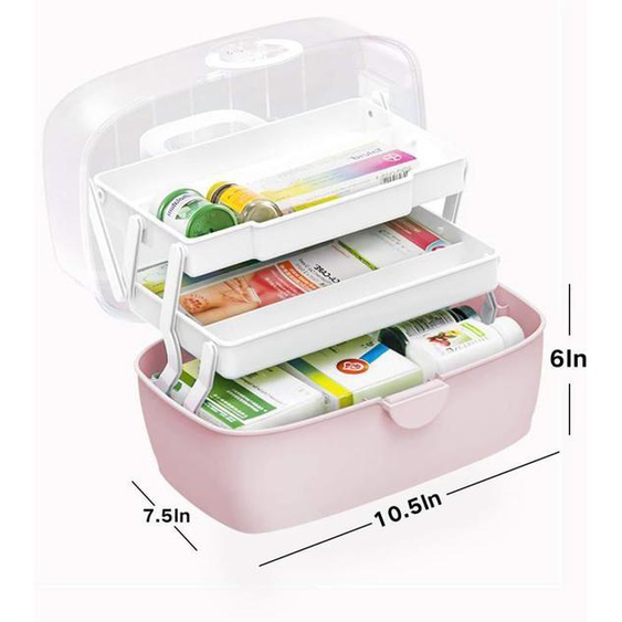 Bote pharmacie pliable 3 couches rangement scuris pour mdicaments et trousse de secours Salle de bain et WC  Meuble d