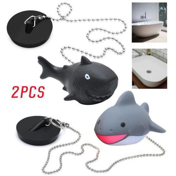 Bouchon de Baignoire - MARQUE - Requin - Caoutchouc - Universel - 45mm