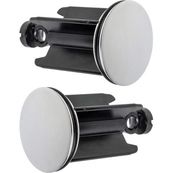 Bouchon de lavabo - JORMFTTE - Réglable - Chromé - Lot de 2 - Salle de bain