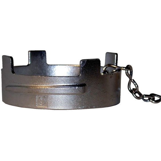 Bouchon symétrique cadenassable avec chainette aluminium DN80 R.PONS 1094.529