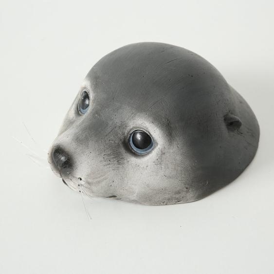 Bouée chien de mer en plastique tête de phoque flottante pour létang de jardin