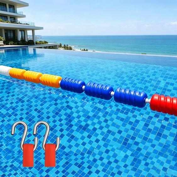 Bouée de piscine réglable avec câble métallique