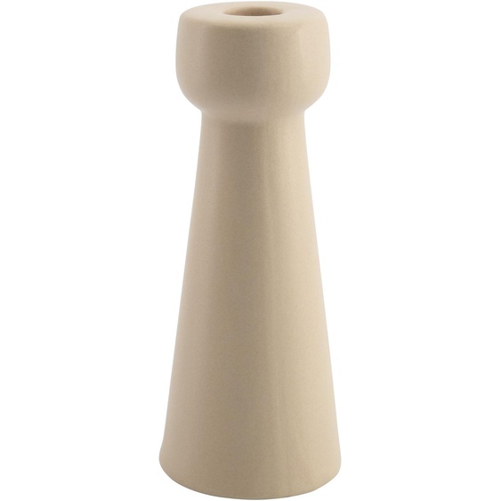 Bougeoir 18.5cm Cône Sable (blanc)