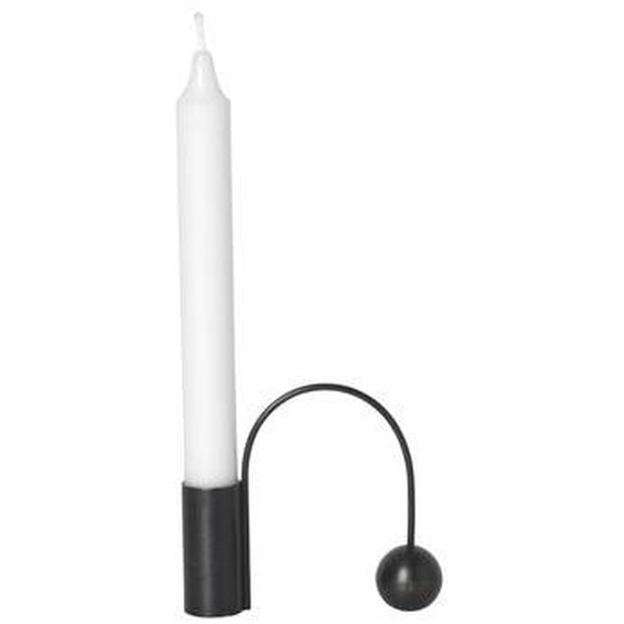 Bougeoir Balance métal noir / Bougie longue - Ferm Living