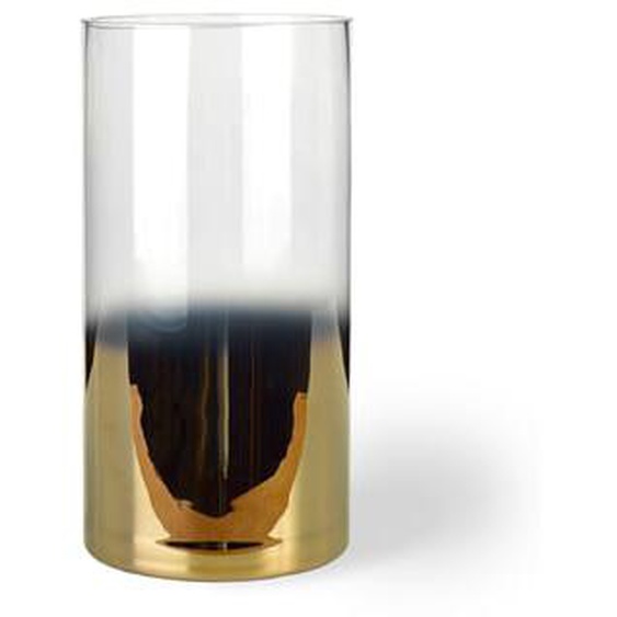 Bougeoir en verre doré Hurricane