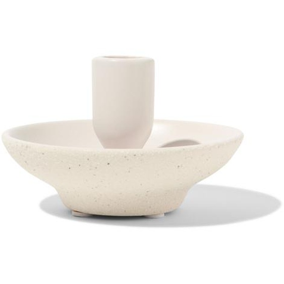 Bougeoir Faïence Ø11x8 Blanc (blanc)