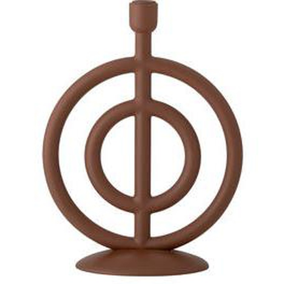 Bougeoir Flikka plastique marron / Polyrésine - L 24,5 x H 33 cm - Bloomingville