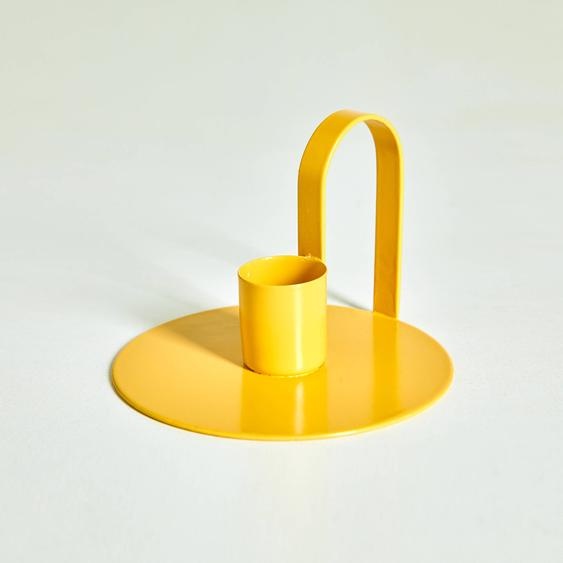 Bougeoir Jaune Métal -