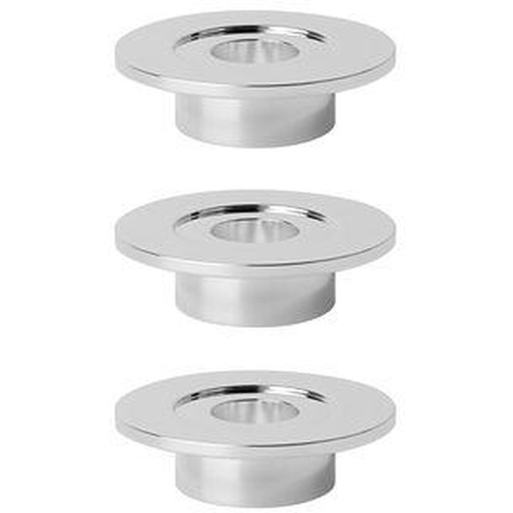 Bougeoir Louise gris argent métal / Set de 3 - Fritz Hansen