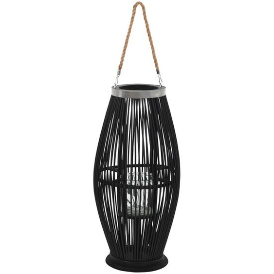 Bougeoir suspendu Bambou Noir 60 cm