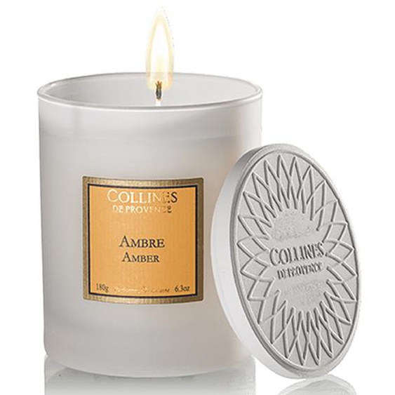 Bougie parfumée Ambre 40h 180g Collines de Provence
