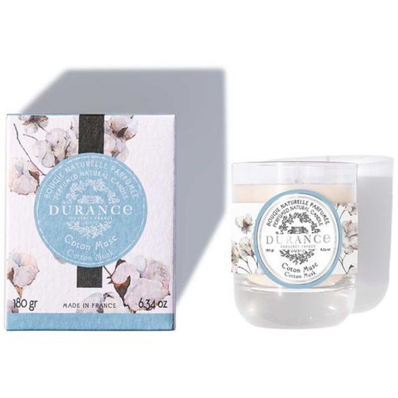 Bougie parfumée Coton Musc 40h 180g Durance Éternelles