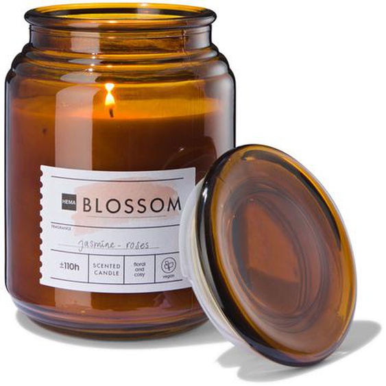 Bougie Parfumée Dans Un Pot En Verre Ø10x14 Blossom (marron)