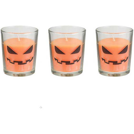 Lot de 3 bougies parfumées Vanille HALLOWEEN Candy