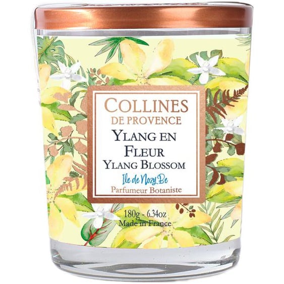 Bougie parfumée Ylang en Fleur 40h 180g  Collines de Provence