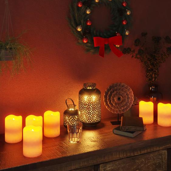 Bougies à LED sans flamme 100 pcs avec télécommande Blanc chaud