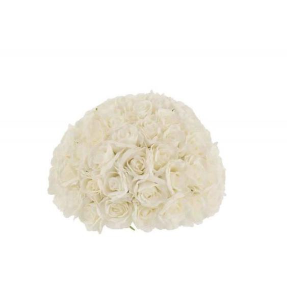 Boule De Fleurs Artificielles roses 43cm Blanc