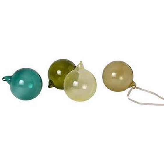 Boule de Noël Glass Medium verre multicolore / Set de 4 - Ø 8 cm / Verre soufflé bouche - Ferm Living