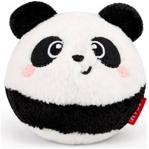 Boule Rebondissante En Peluche Douce Panda Noir Et Blanc