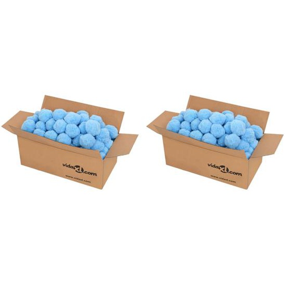 Boules anti-bactériennes filtrantes de piscine bleu 1400 g PE