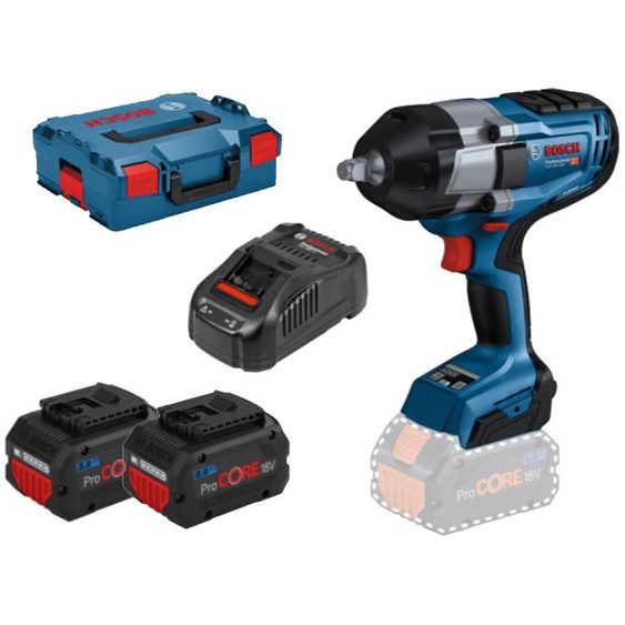 Boulonneuse 18V GDS 18V-1000 Professional + 2 batteries Procore 8 Ah + chargeur + L-Boxx 136 - BOSCH - 06019J8302