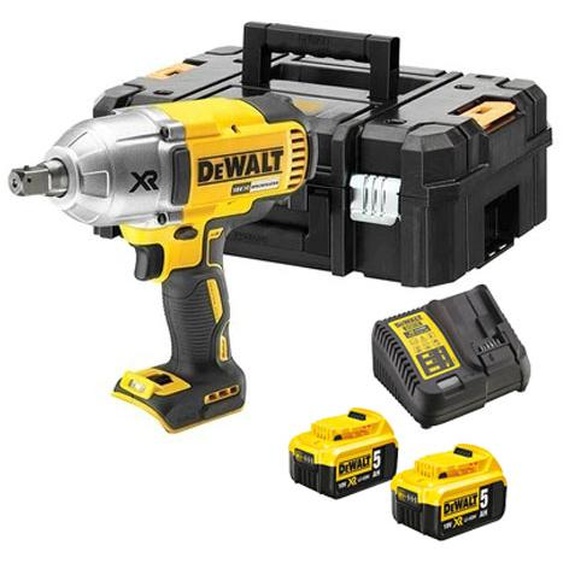 Boulonneuse à chocs 18V XR + 2 batteries 5 Ah + chargeur en coffret T-STAK DEWALT DCF899P2-QW