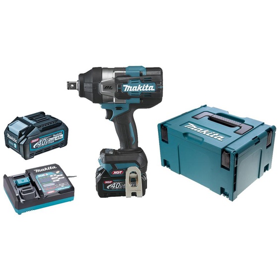 Boulonneuse à chocs 40V + 2 batteries 4Ah + chargeur + coffret MAKPAC 3 - MAKITA - TW001GM201