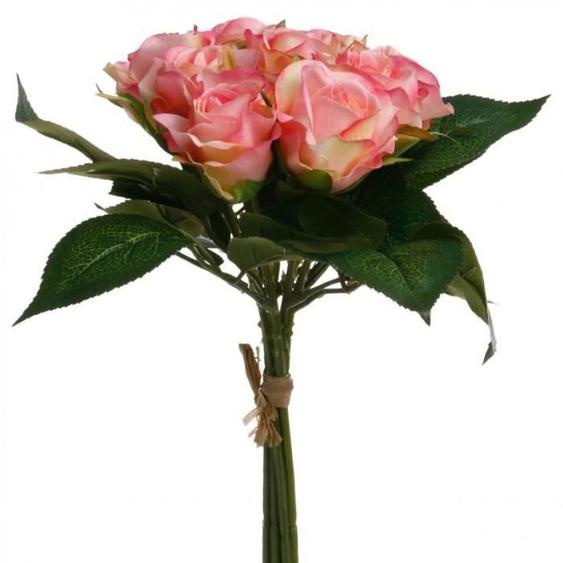 Bouquet de Fleurs 9 Roses 24cm Rose