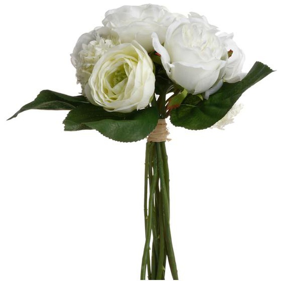 Bouquet de fleurs artificielles blanches 30cm