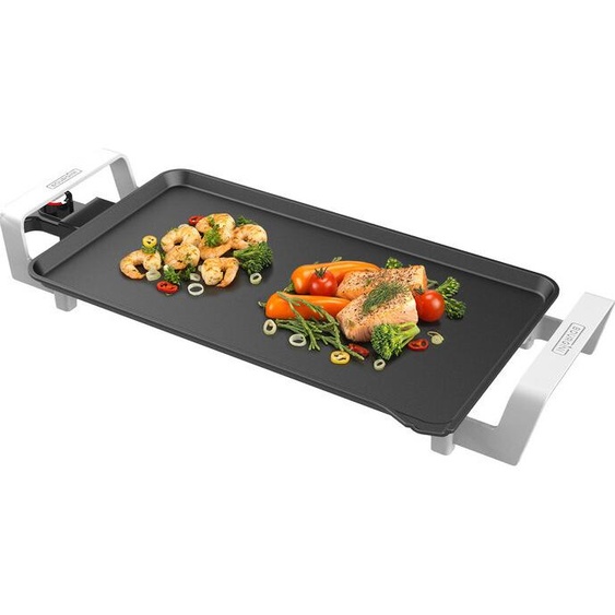 Bourgini Multiplate PURE - 46 x 26 cm - thermostat réglable - 2500 W - revêtement antiadhésif - noir
