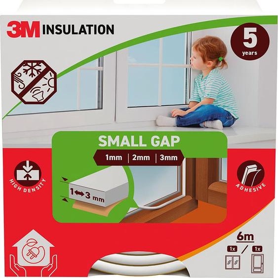 Bourrelet Disolation Classique Pour Petits Espaces De 1 - 3 Mm, Blanc, 6 M