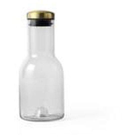 Bouteille en verre - 0,5 l - verre fumé, laiton
