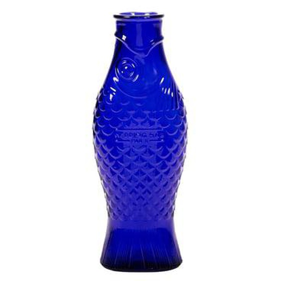 Bouteille poisson 85 cl - Fish & Fish - bleu cobalt