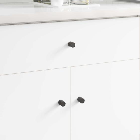 Bouton de cabinet 2 pcs Noir 18 x 23 mm Fer