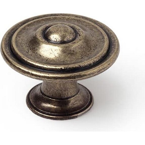 Boutons Zamak Vieux Laiton D35mm Design Classique, Résistance Zamak - Rei