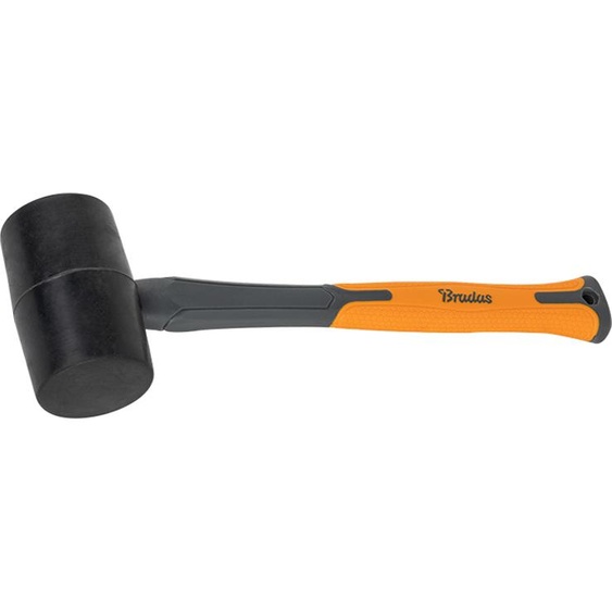 Bradas DIY-HF6045 Maillet en caoutchouc Bradas, 450 g, anthracite/orange, longueur : 340 mm