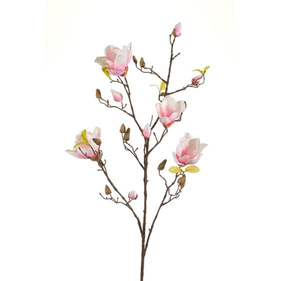Branche artificielle de magnolia rose clair H105cm