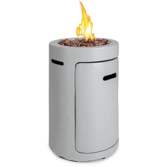 Braséro à gaz - Blumfeldt crete 13 kw gaz liquide acier inoxydable - gris clair
