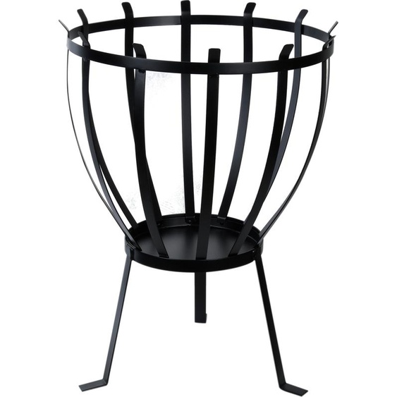 Brasero demi-elliptique en fer Dimensions 40 x 40 x 55 cm Stable Pour jardin Terrasse