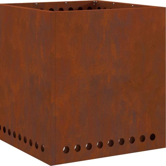 Foyer sans fumée Marron 48 x 48 x 50 cm Acier patiné