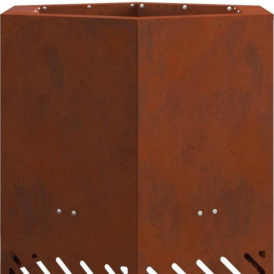 Foyer sans fumée Marron 48 x 48 x 51 cm Acier patiné