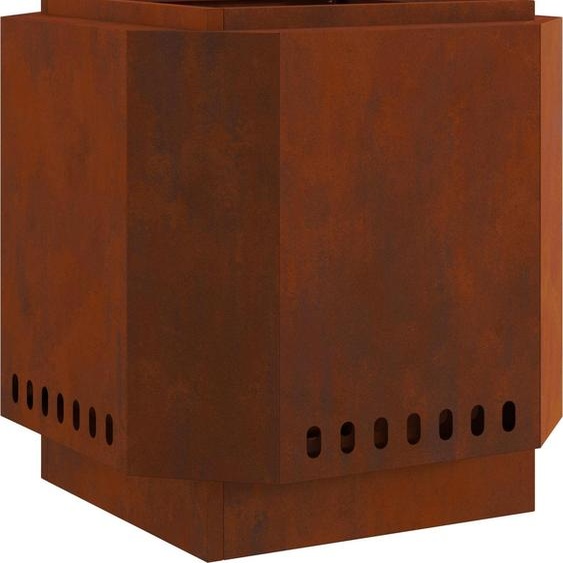 Foyer sans fumée Rouillé 48 x 48 x 51 cm Acier patiné
