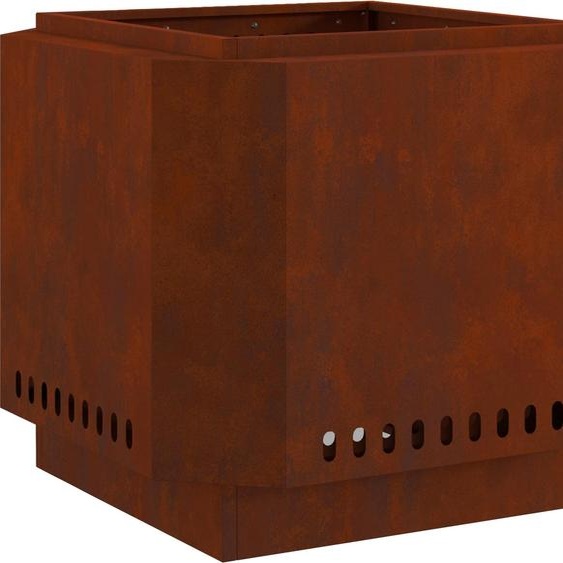 Foyer sans fumée Marron 58 x 58 x 51 cm Acier patiné