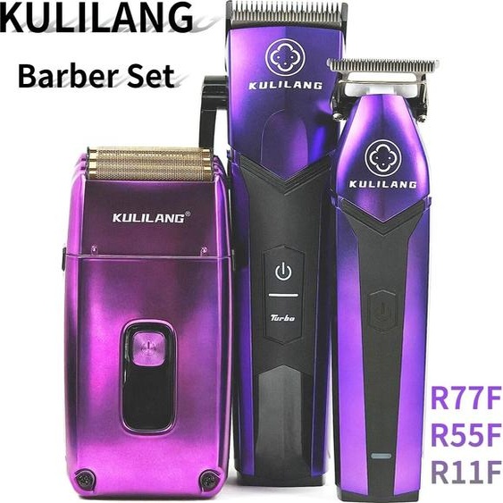 BRDCLIP Tondeuse à cheveux électrique professionnelle pour homme, KULILANG R77F R55F R11F, ensemble de barbier, dégradé Ultra silencieux, sculpture de tête dhuile