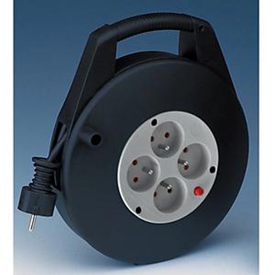 BRENNENSTUHL Enrouleur de câble électrique 10m, 4 prises, H05VV-F 3G 1,5 mm² Brennenstuhl