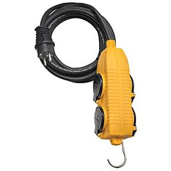 BRENNENSTUHL Rallonge électrique Brennenstuhl, Powerblock 4 prises à clapets, protection IP44, câble 10m H07RN-F 3G1,5