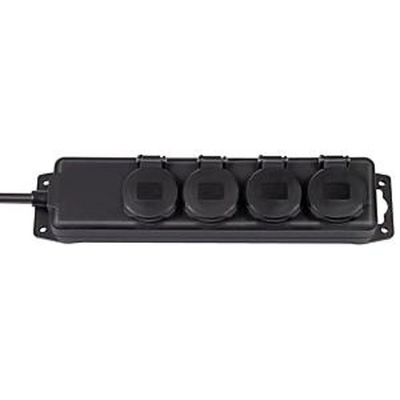 BRENNENSTUHL socle multiprise Brennenstuhl, 4 prises, protection IP44, câble 2m H07RN-F 3G1,5, coloris noir