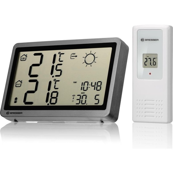BRESSER Station météo sans fil MeteoTemp HZ anthracite