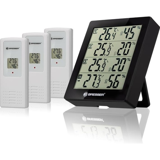 BRESSER Thermomètre Temeo Hygro Quadro noire - 7000020CM3000